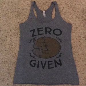Super cute workout tank...ZERO FOX GIVEN 😆